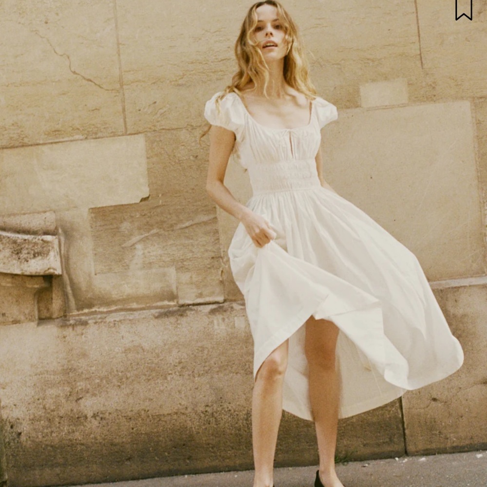 Doen Quinn Dress in Salt White